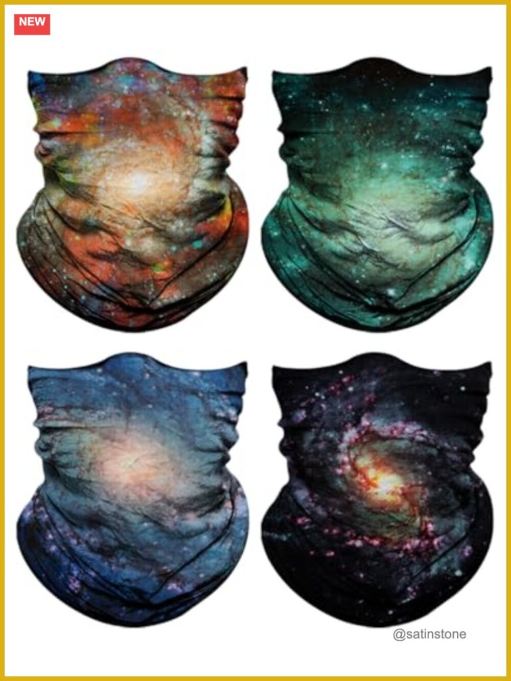 4 Pack Neck Gaiter for Men Women Face Cover Mask Balaclava Headband